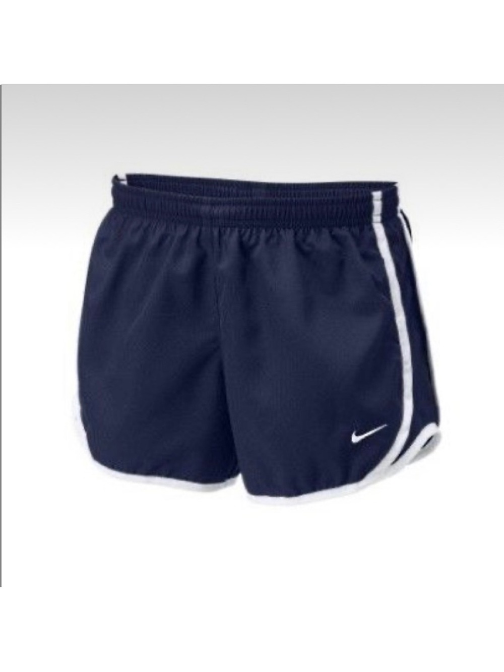 Nike Tempo Women’s Navy Athletic Shorts with White Piping